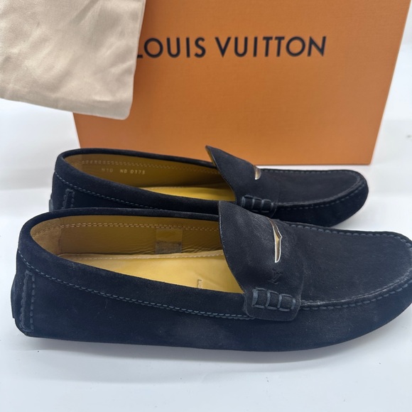 Louis Vuitton Suade Loafer Navy Blue Size 10LV 11US 100% Authentic - Picture 3 of 8